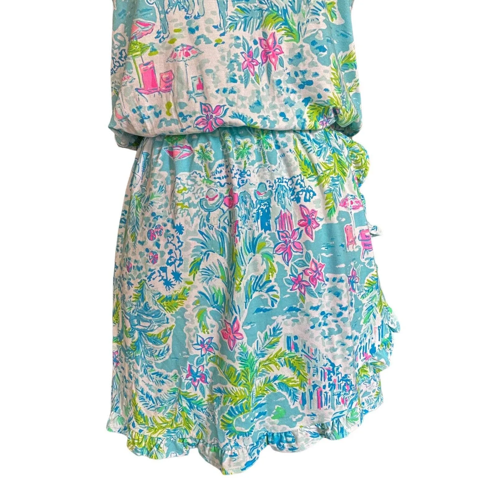 Lilly Pulitzer Analee Romper What a Lovely Place Size X-Small NEW