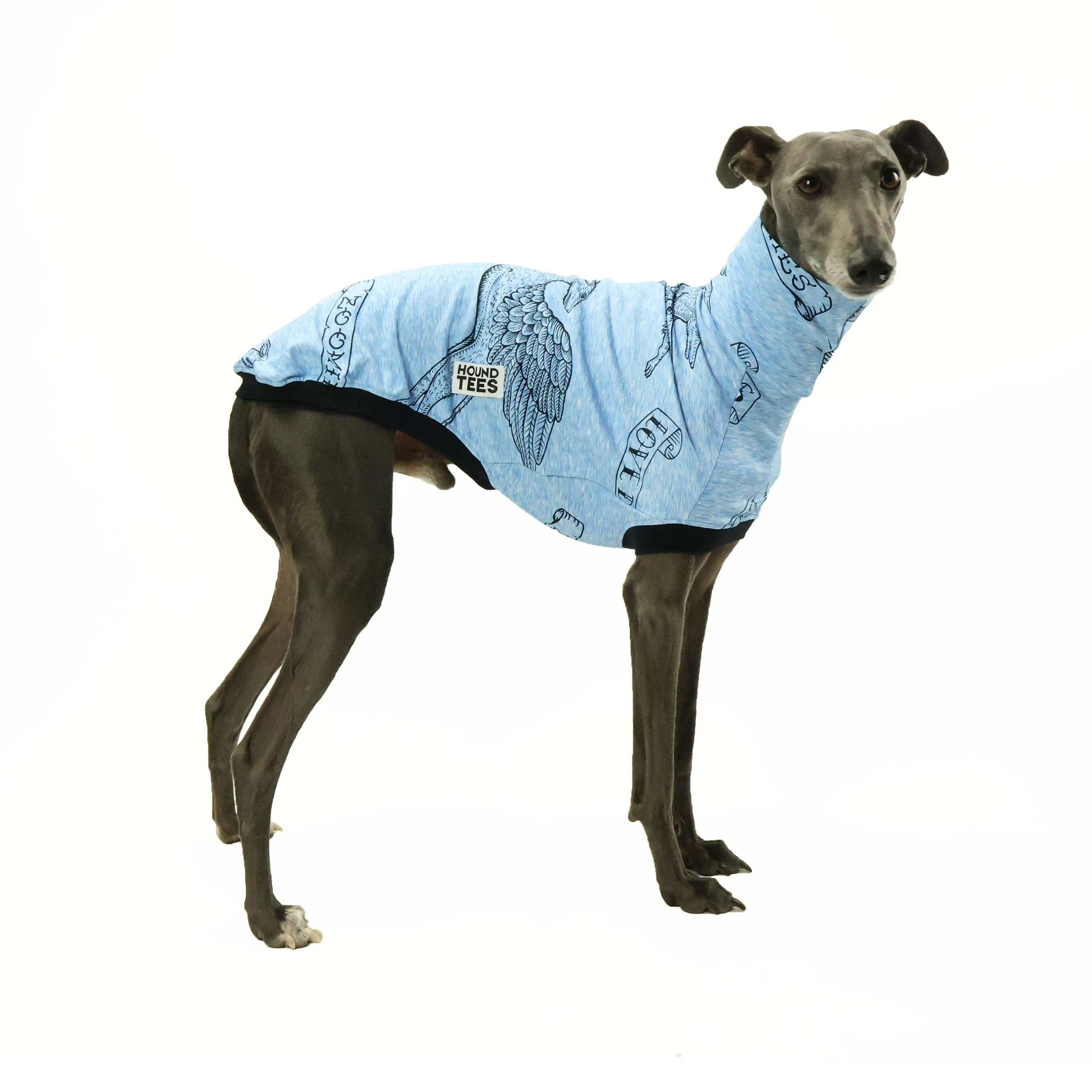 Love Dogs Blue Whippet Sleeveless Tweater