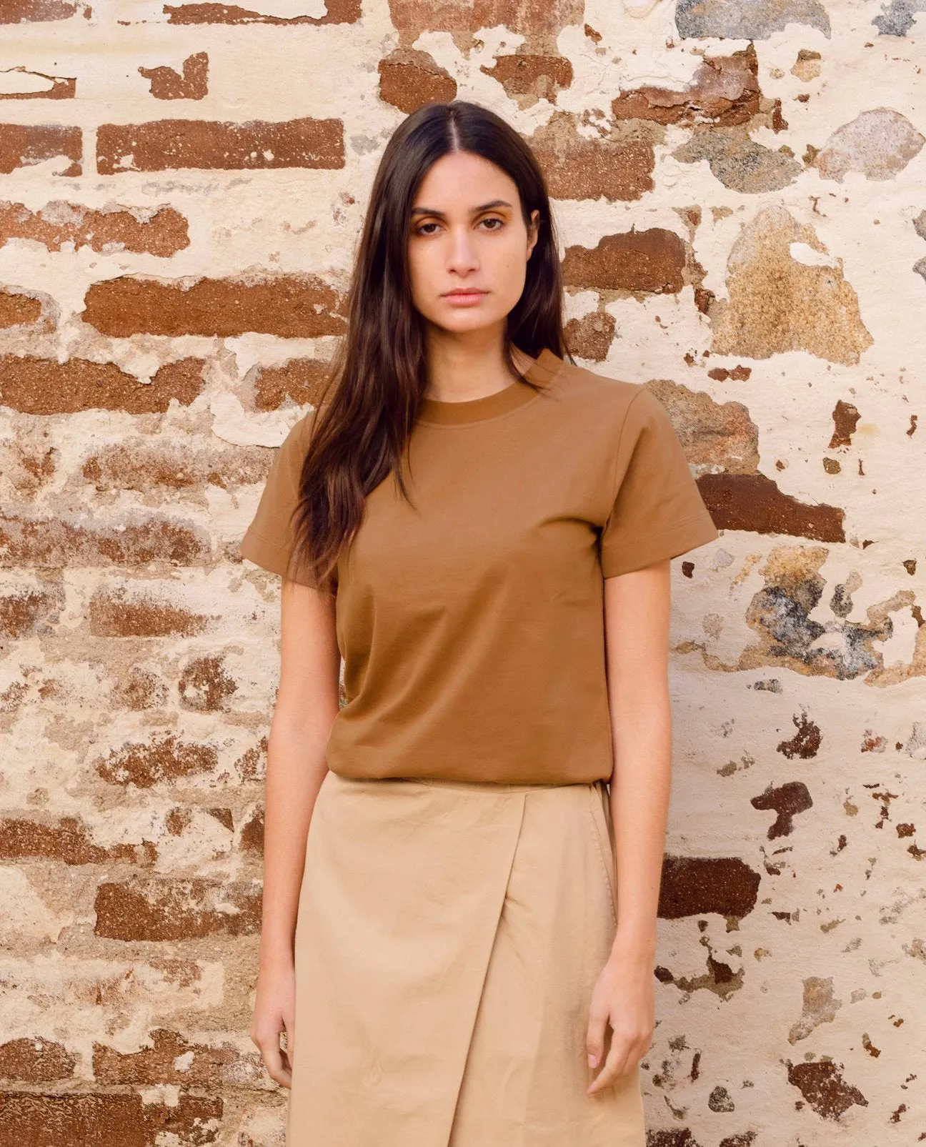 Maliah Organic Cotton Top In Tan