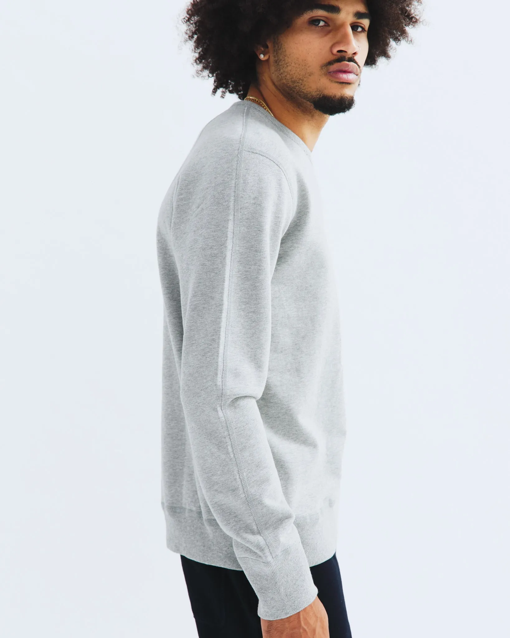 Midweight Terry Slim Crewneck