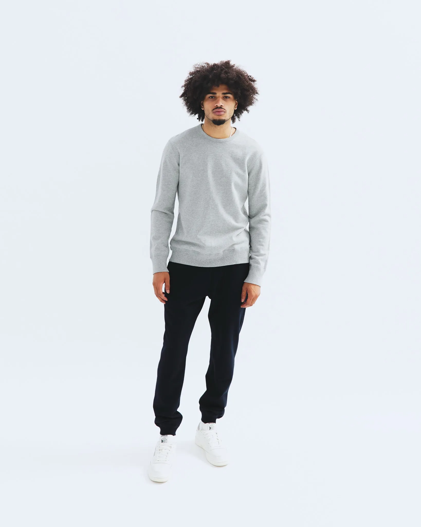 Midweight Terry Slim Crewneck