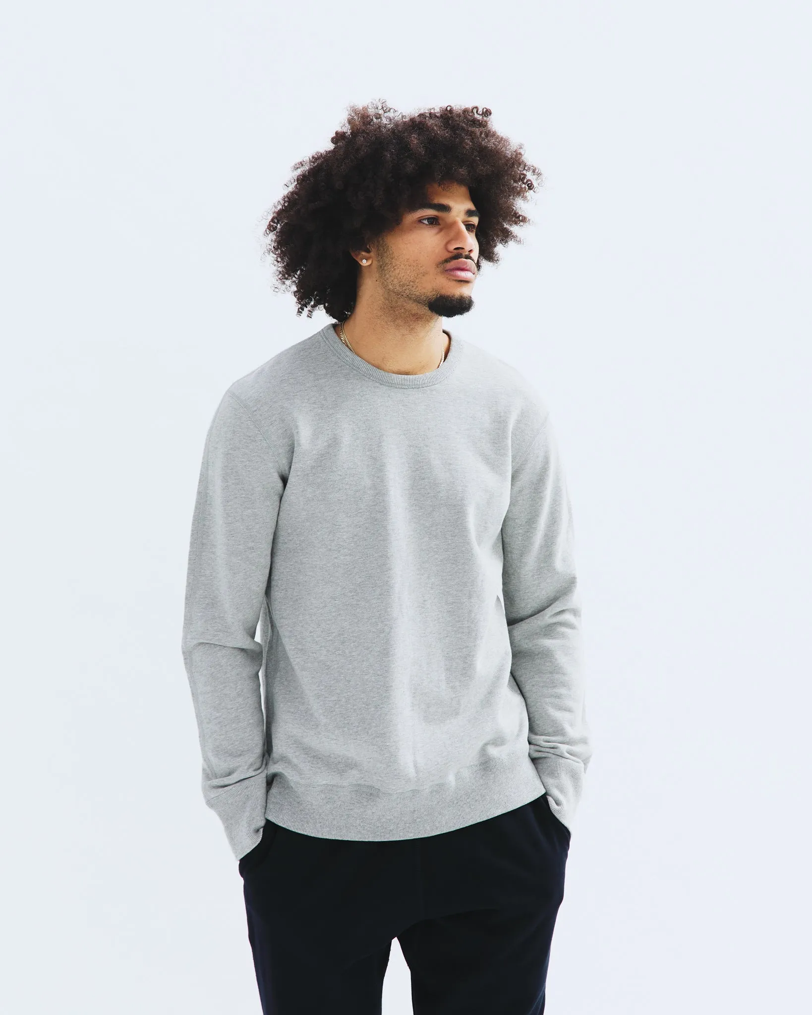 Midweight Terry Slim Crewneck