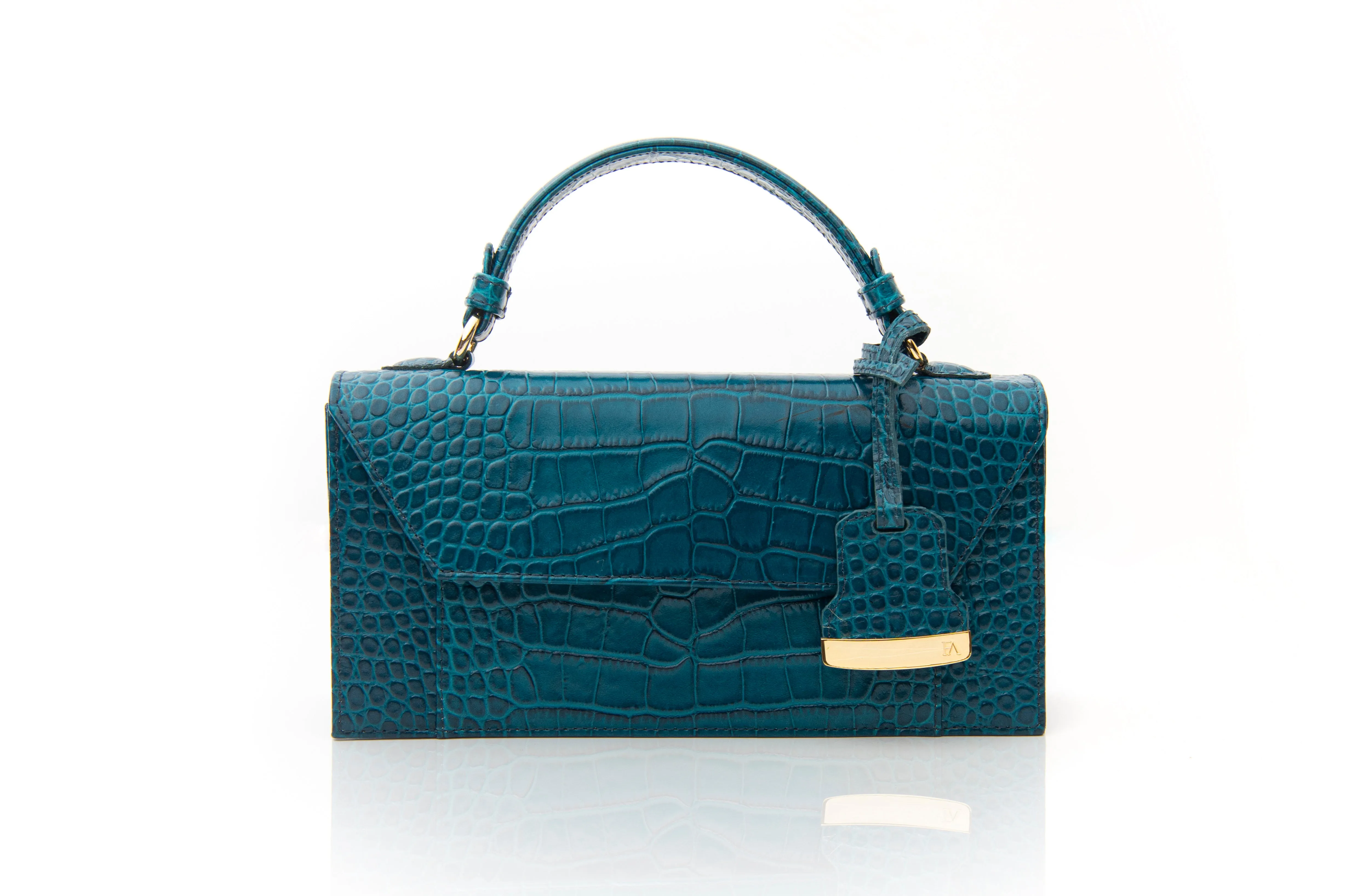 Mini Teal Blue Cynthia clutch