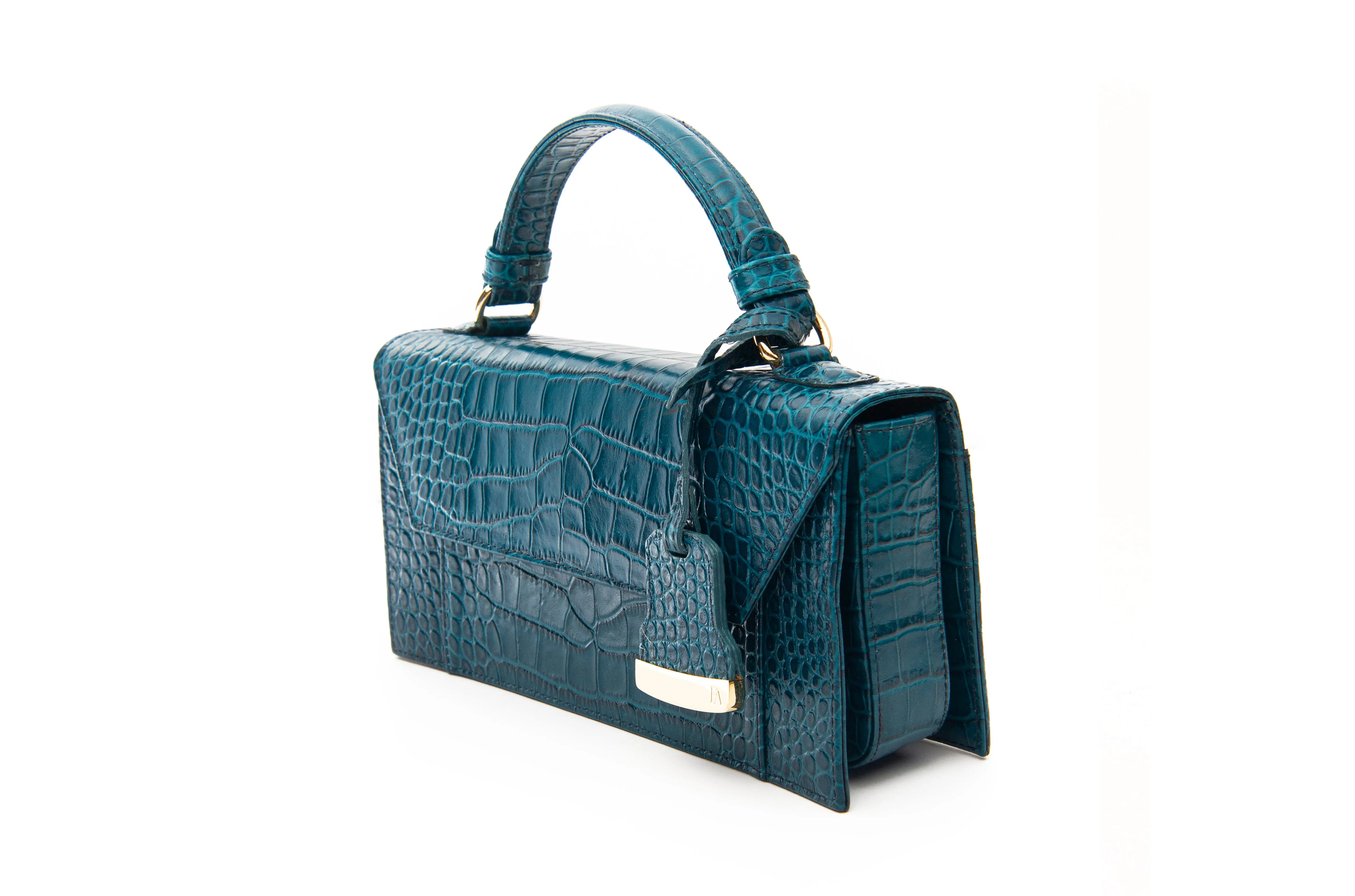 Mini Teal Blue Cynthia clutch