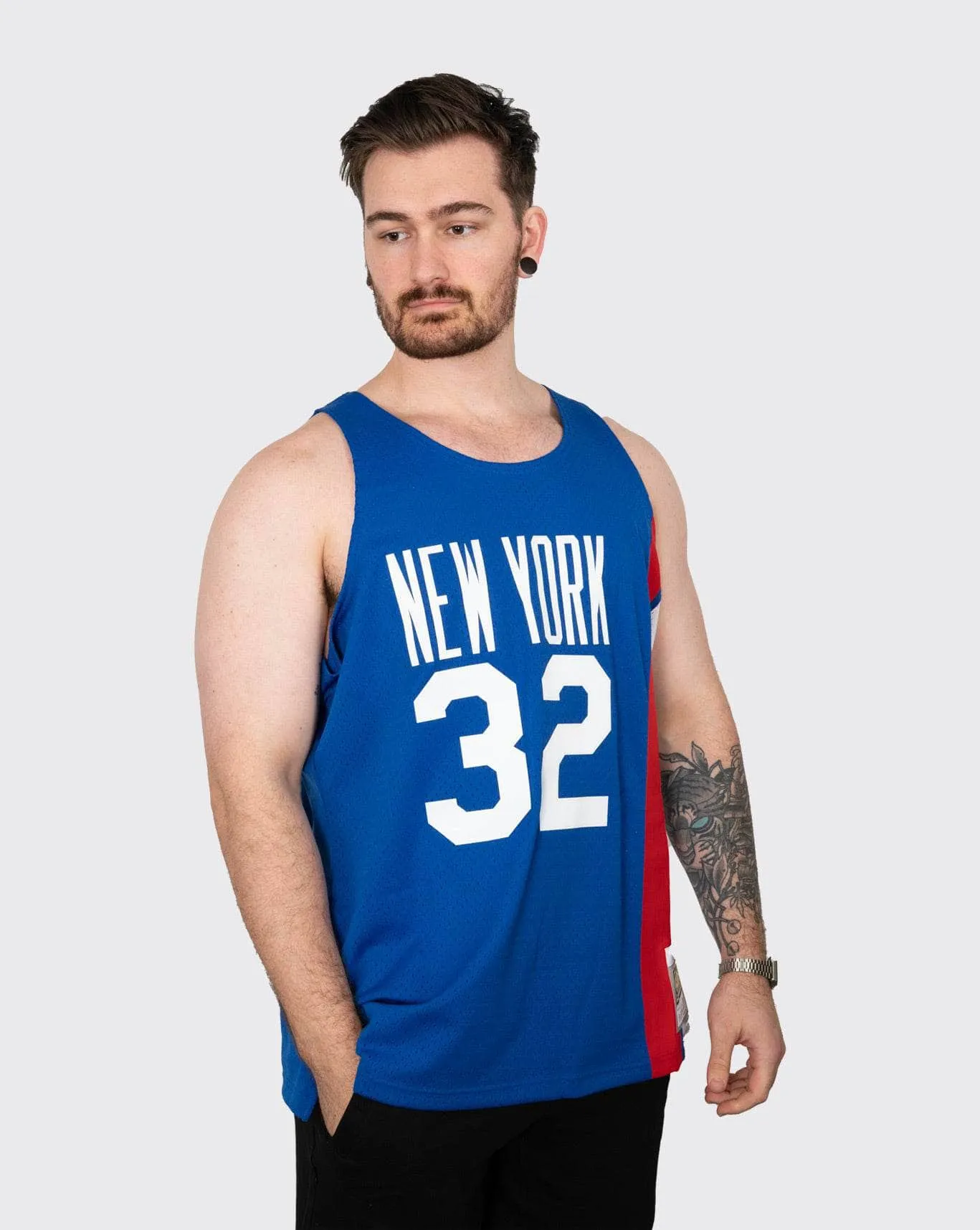 mitchell and ness nets erving 73-74 jersey blue