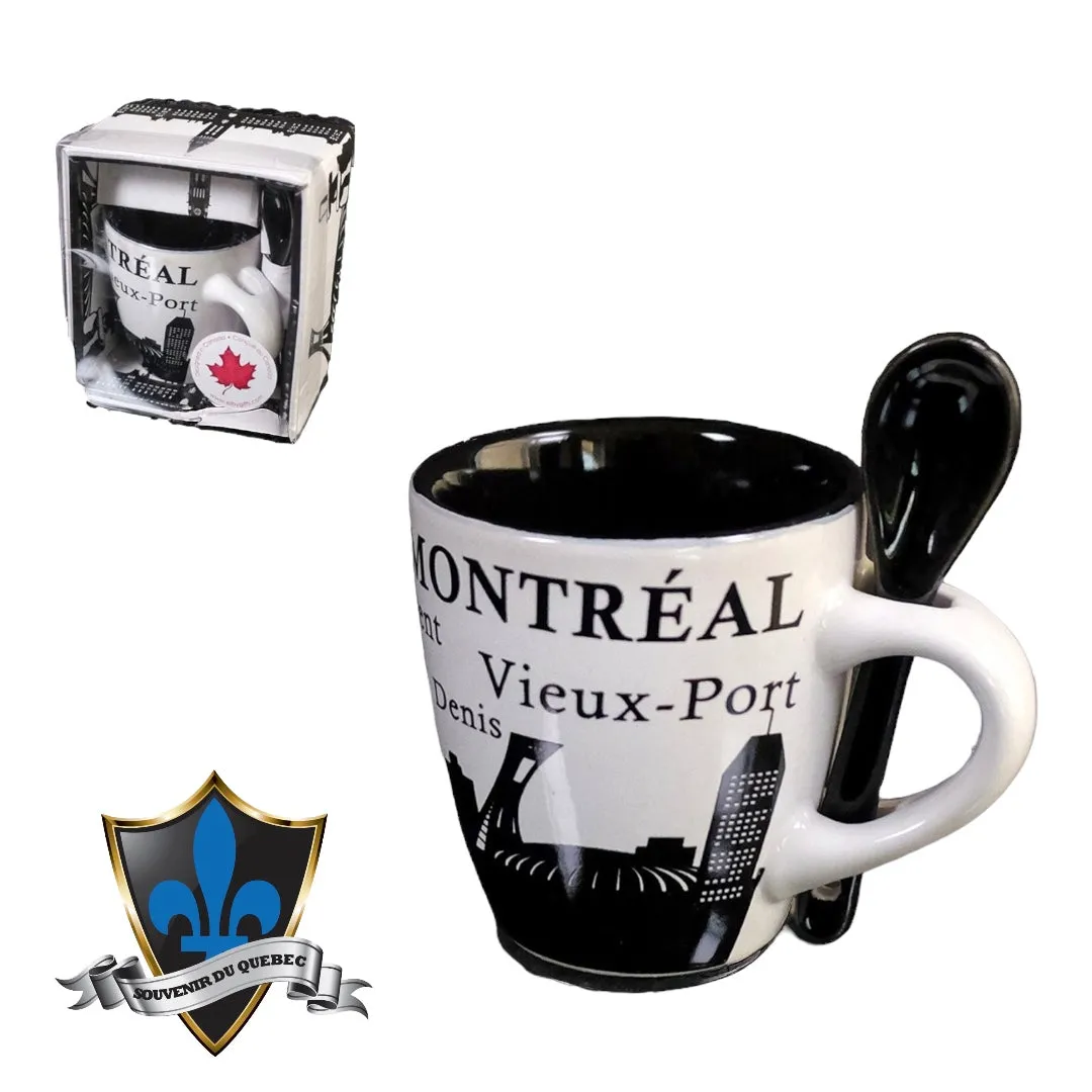 Montreal expresso MUG WITH SPOON boxed.