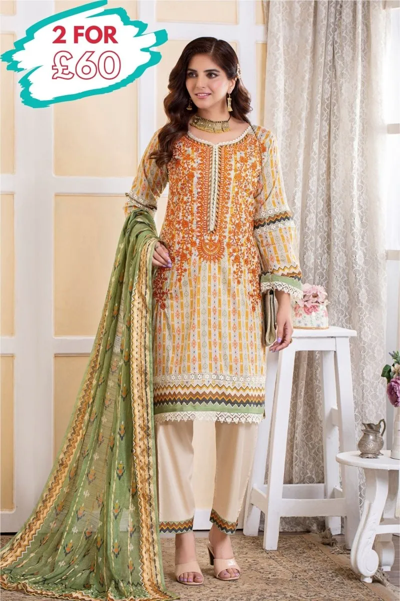 Munira Lawn 3 Piece Pakistani Suit MUN568