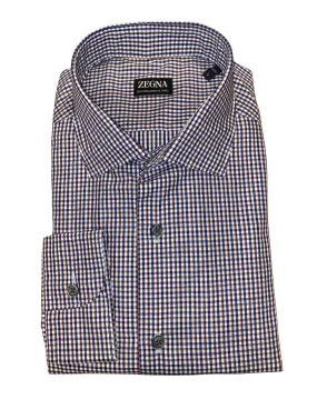 Navy and Foliage Checked Sportshirt