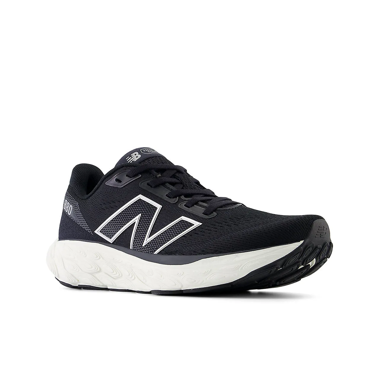 New Balance Fresh Foam X 880 v14 Wide (Womens) - Black with sea salt and silver metallic