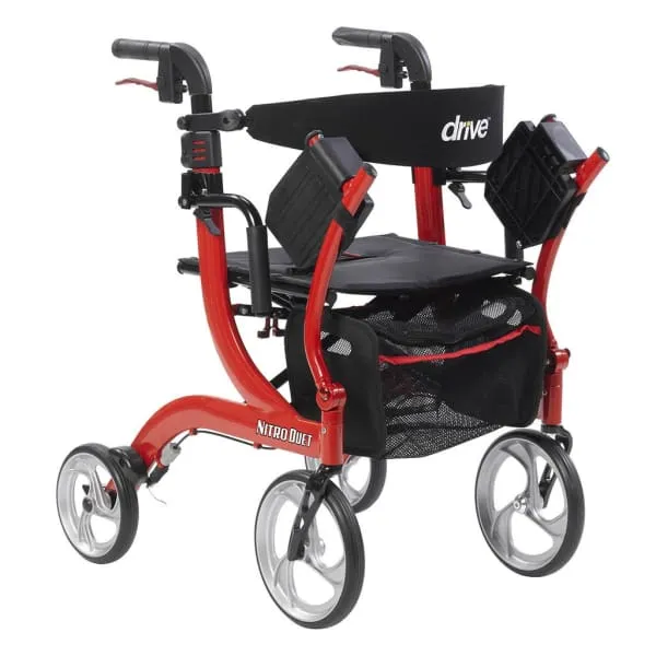 Nitro Duet Rollator Walker and Transport Chair