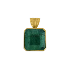 Opaque Emerald Block Pendant