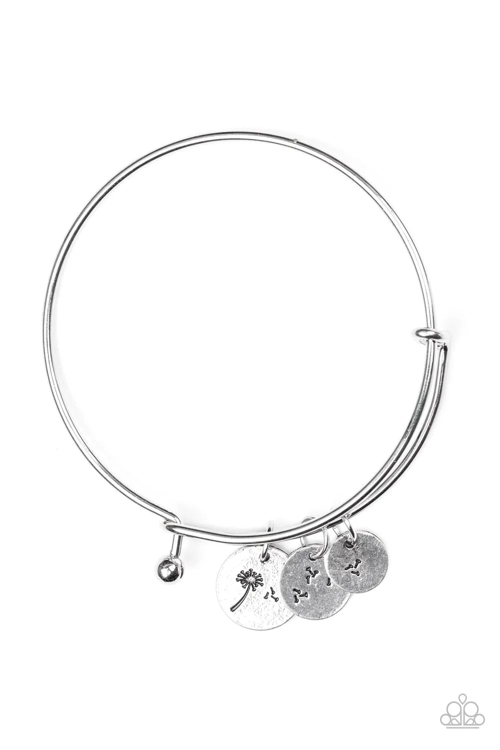 Paparazzi Accessories  - Dreamy Dandelions #B165 Drawer 5/2 - Silver Bracelet