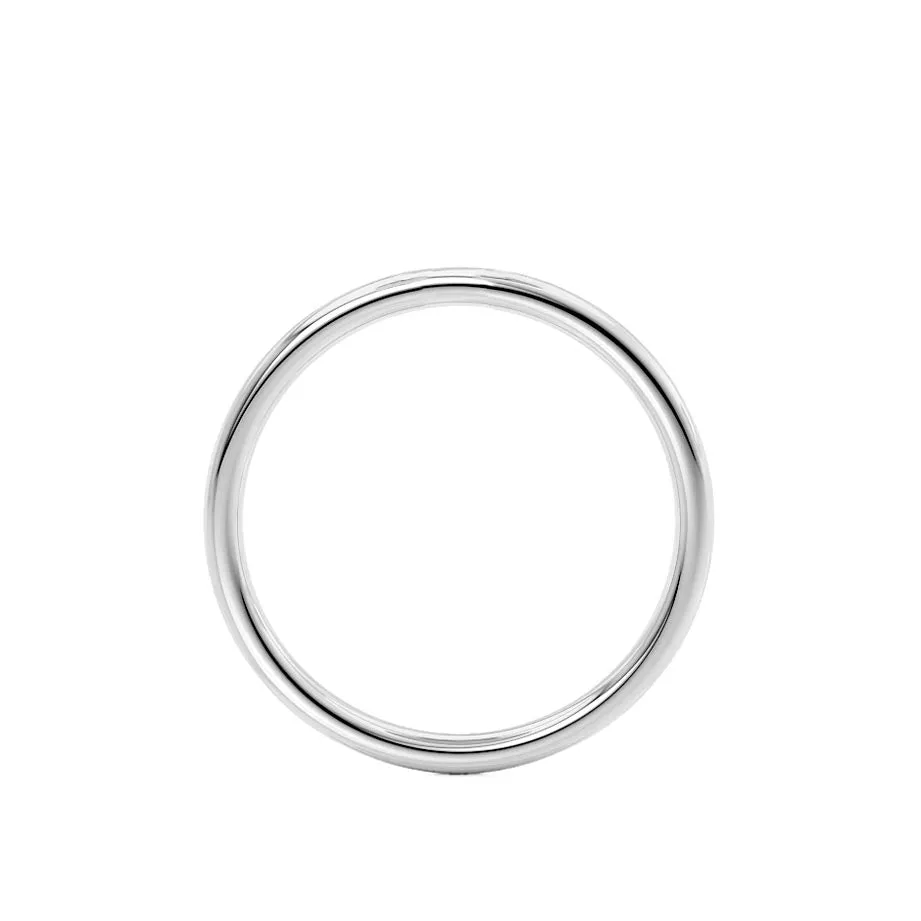 - Petite Plain Wedding Ring Platinum