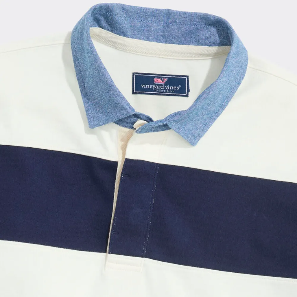 Pieced Stripe Rugby Shirt