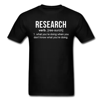 "Research" (white) - Men's T-Shirt