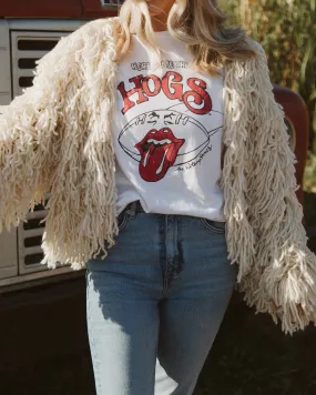 Rolling Stones Here Come the Hogs White Tee