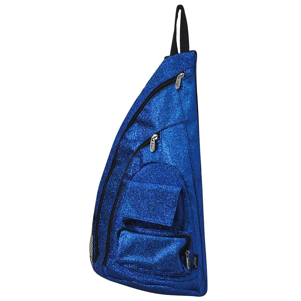 Royal Blue Glitter NGIL Sling Backpack