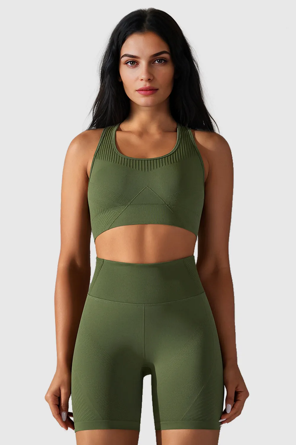 Seamless Sports Bra with Removable Pads