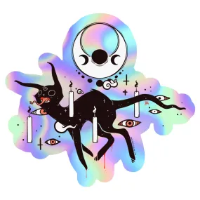 Spooky Cat, Holographic Sticker