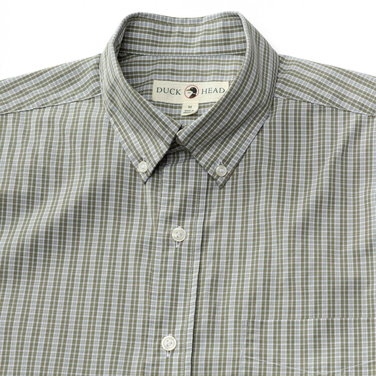 Stirling Plaid Cotton Poplin Sport Shirt