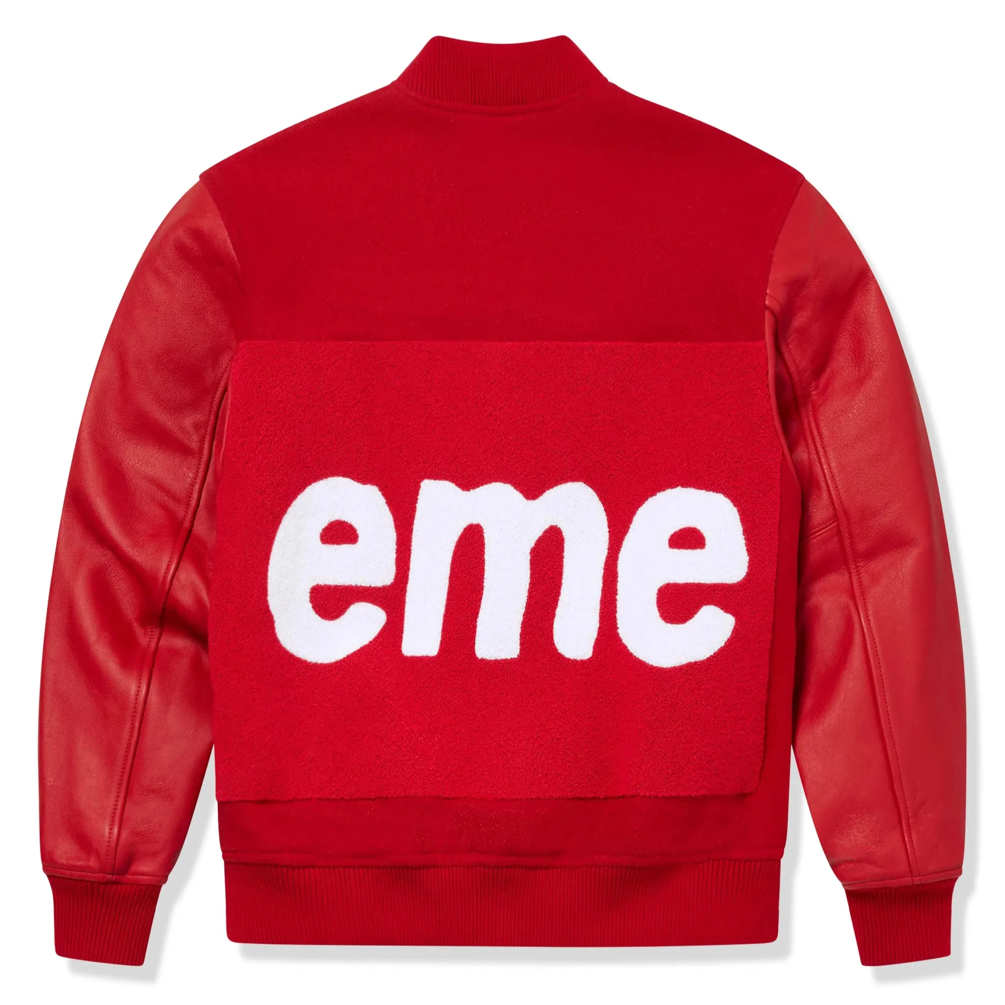 Supreme Big Logo Chenile Red Varsity Jacket