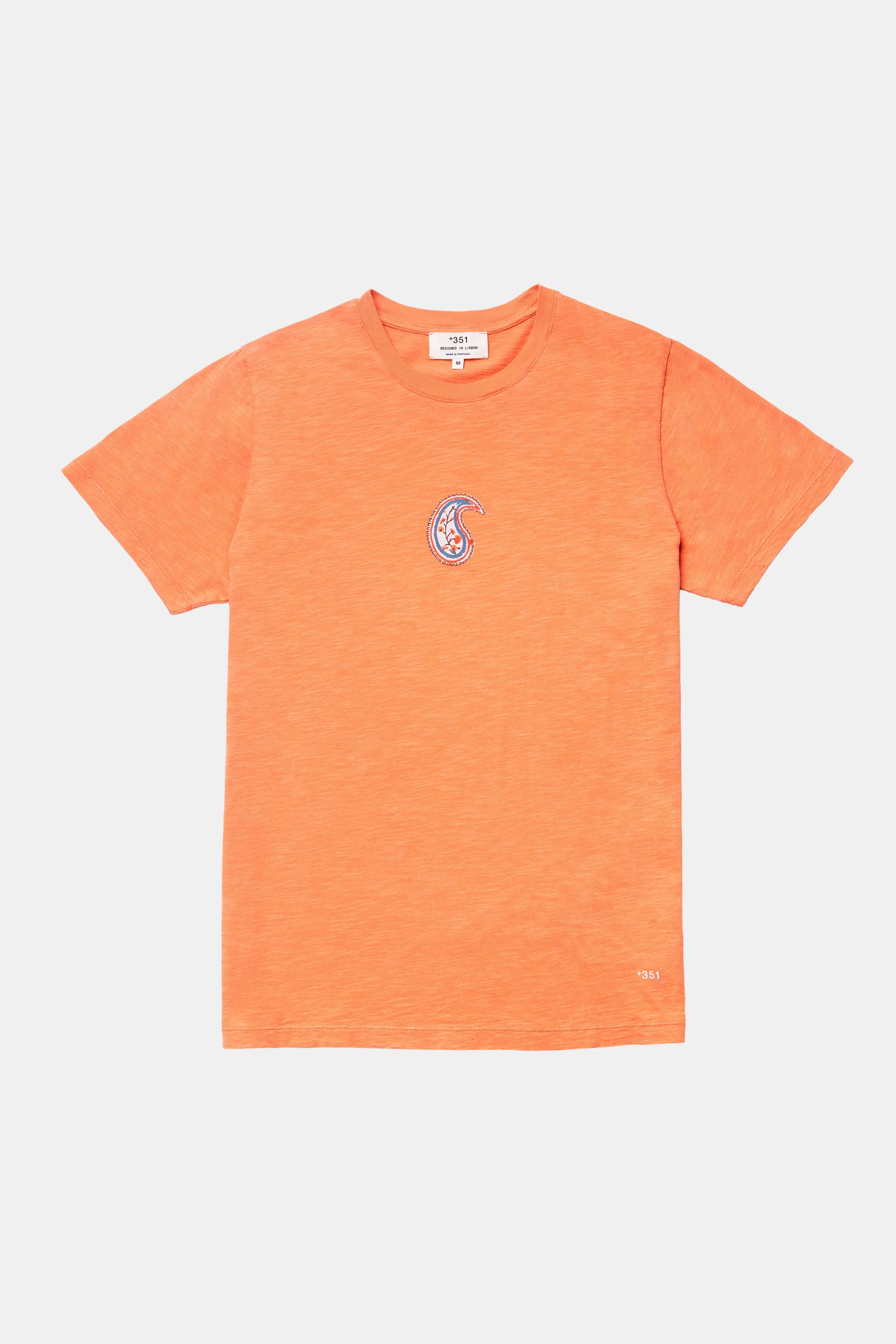 T-SHIRT GRAPHIC INDIAN FLOWER SALMON