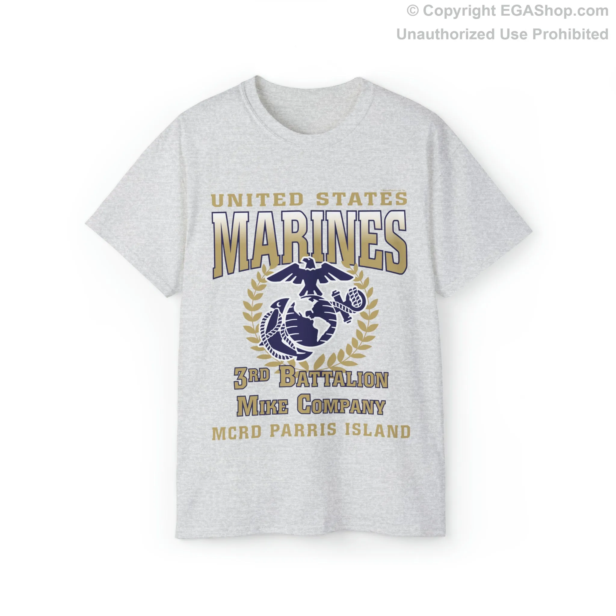 T-Shirt: Mike Co. MCRD Parris Island (EGA   Back Proud Family)