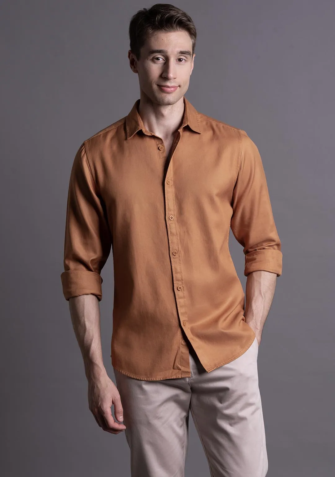 Tencel™ Shirt in Bran