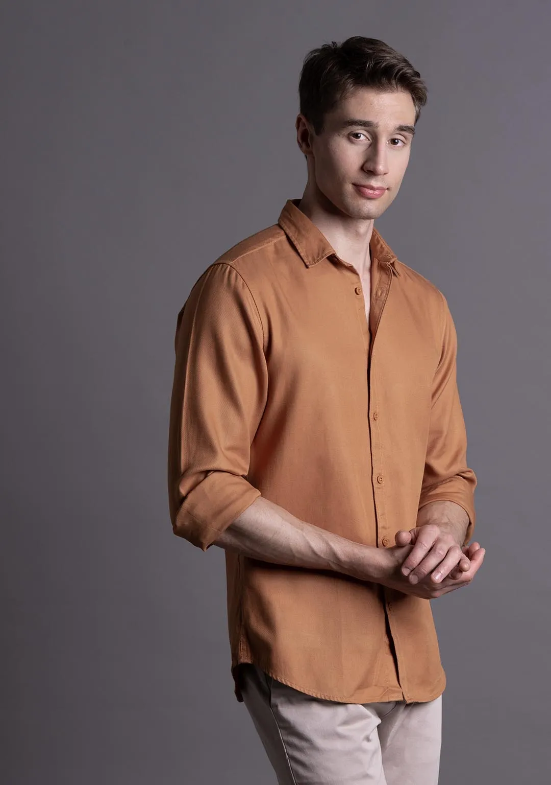 Tencel™ Shirt in Bran