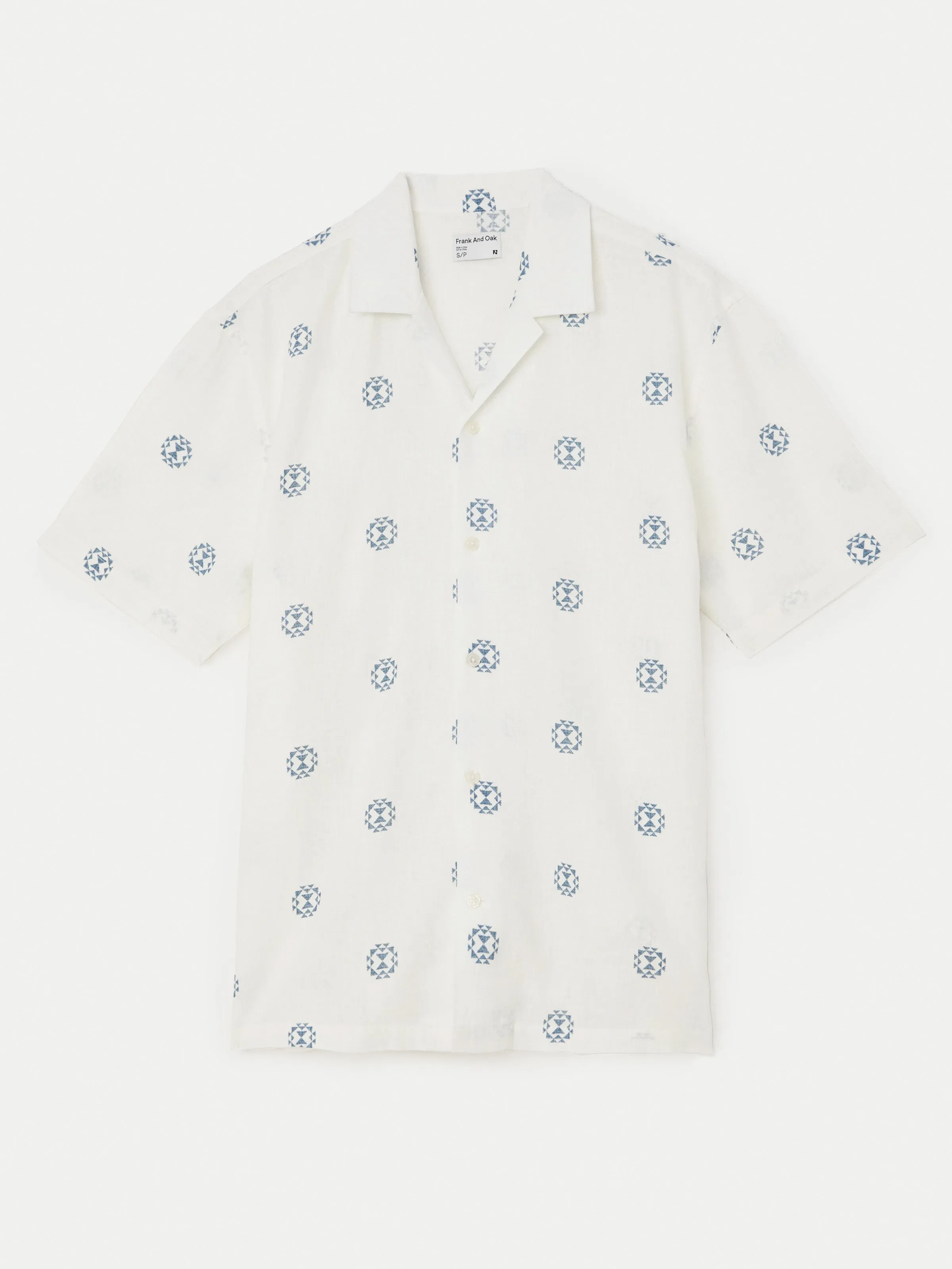 The Print Camp Collar Shirt in White