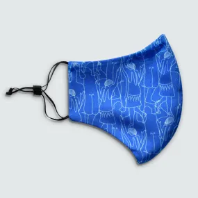 Tiny Dancers Blue Reversible Face Mask