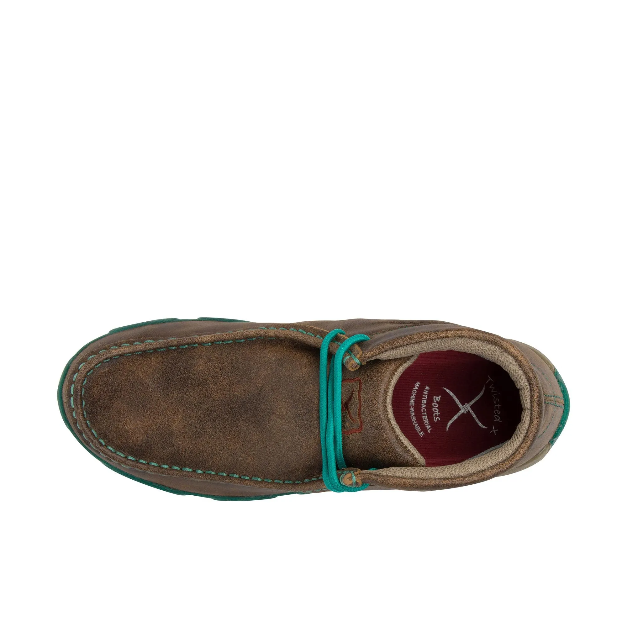 Twisted X Womens Chukka Driving Moc Bomber Turquoise