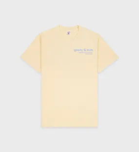 USA Health Club T-Shirt - Almond/China Blue