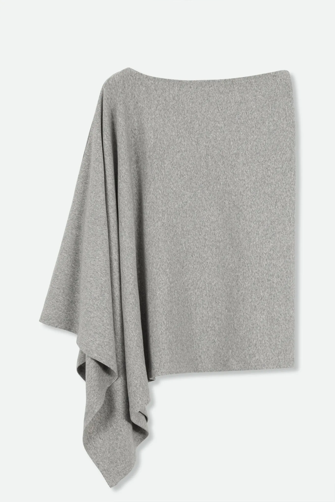 VARA WRAP IN HEATHERED PIMA COTTON STRETCH HEATHER MEDIUM GREY