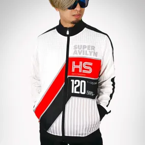 VHS Throwback Super Avilyn Men's Stripe-Sleeve Track Jacket