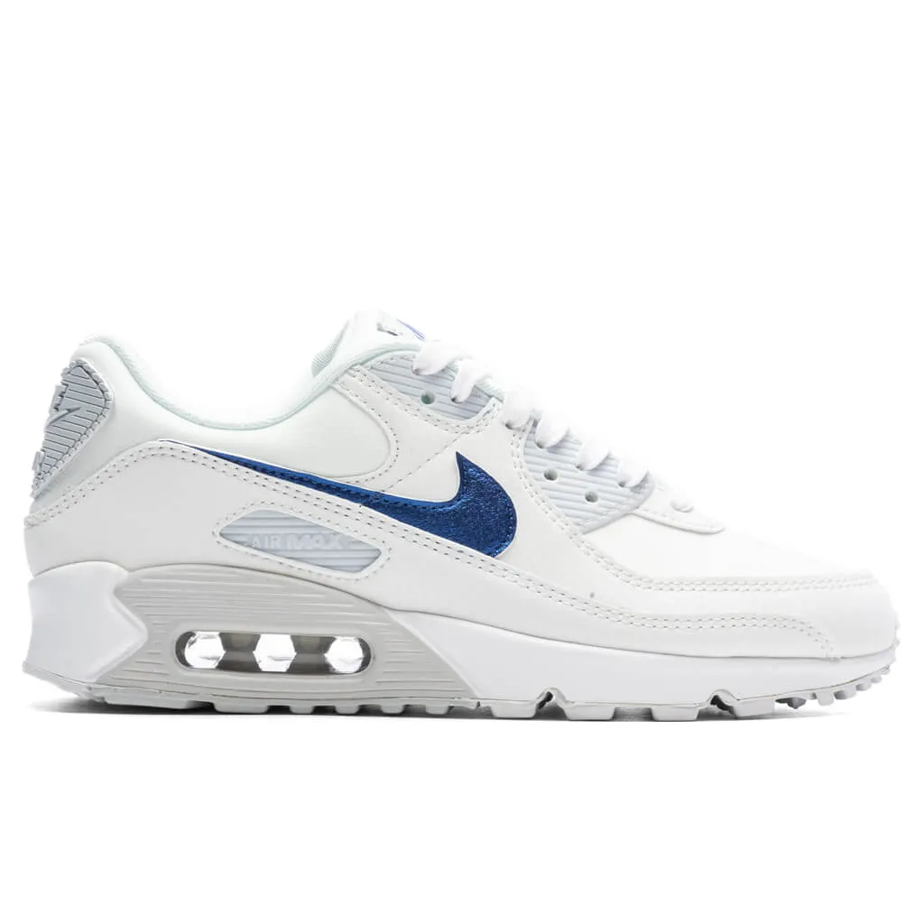 Womens Air Max 90 - Summit White/Medium Blue/Pure Platinum