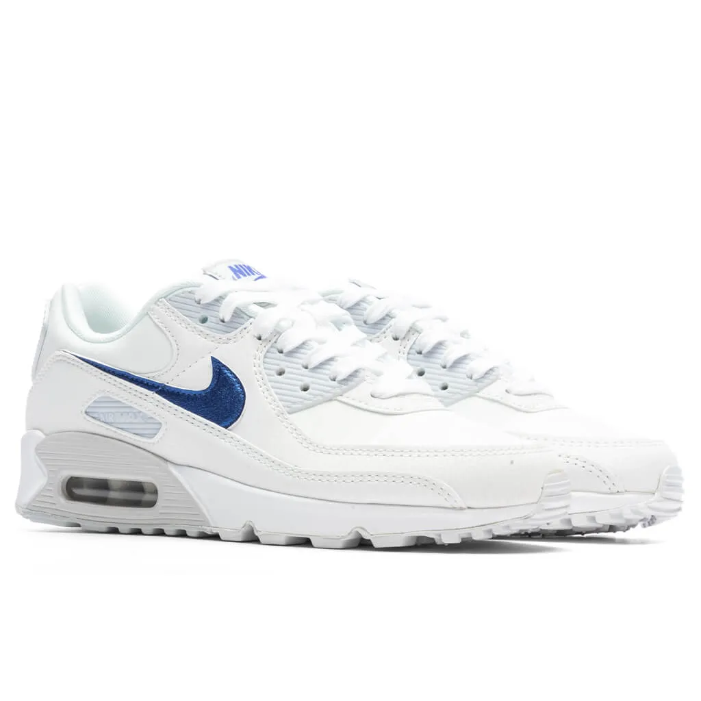 Womens Air Max 90 - Summit White/Medium Blue/Pure Platinum