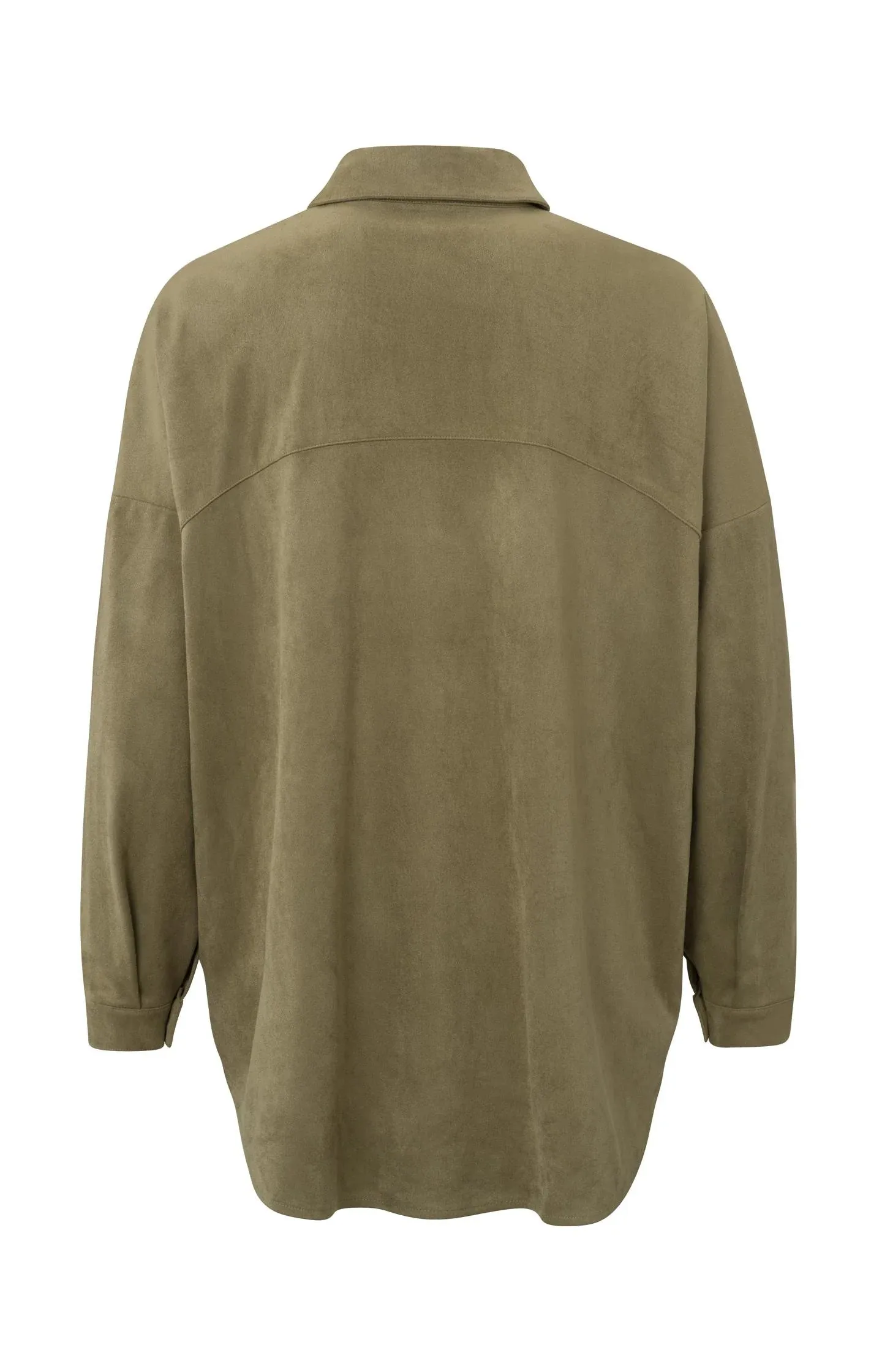 YAYA Suedine gothic olive shirt