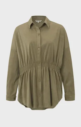 YAYA Suedine gothic olive shirt