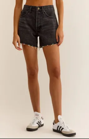 Z Supply Everyday Hi-Rise Denim Shorts in Washed Black