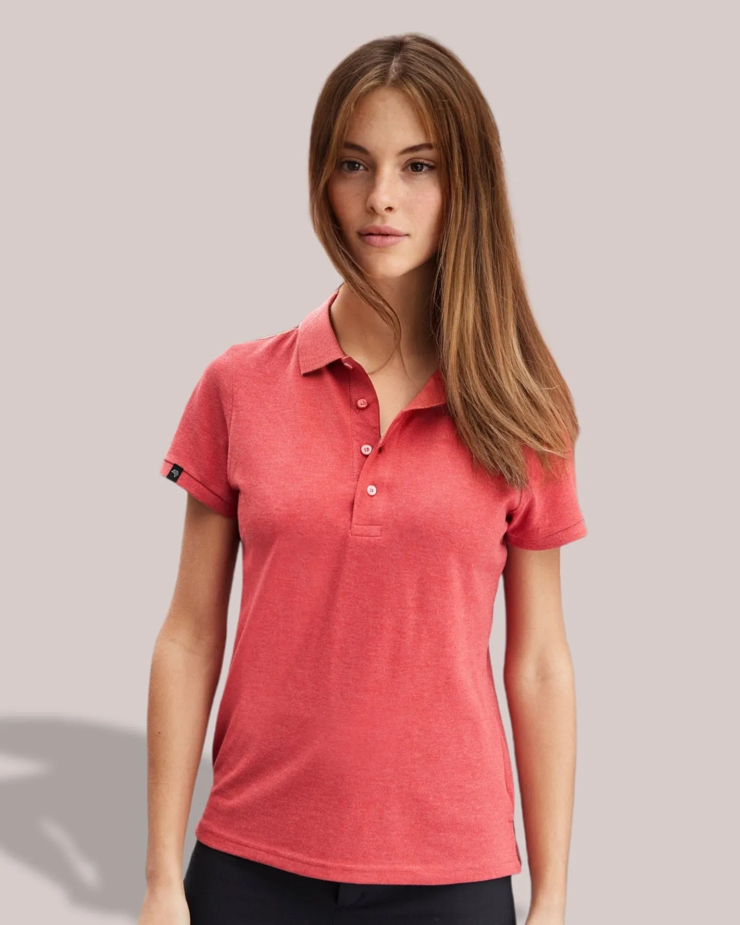 ― % ― JAN 8009/ ― Damen Bio-Baumwolle Polo Shirt - Braun [M / XL]